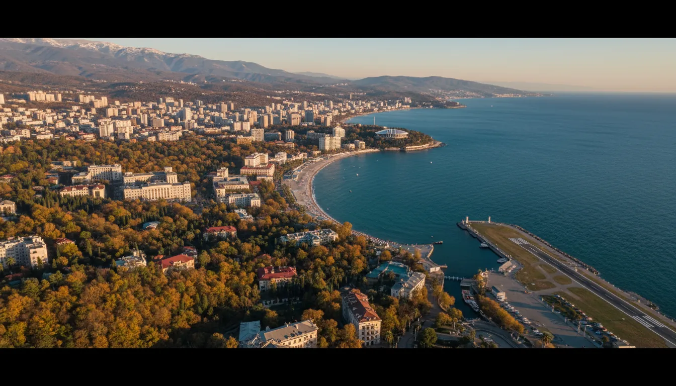 Побережье Сочи осенью